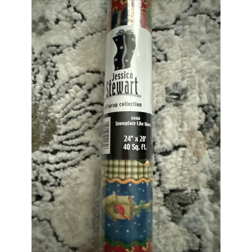 Jessica Stewart Wrapping Paper Snowplace Like Home 24 X 20 Country Winter Floral